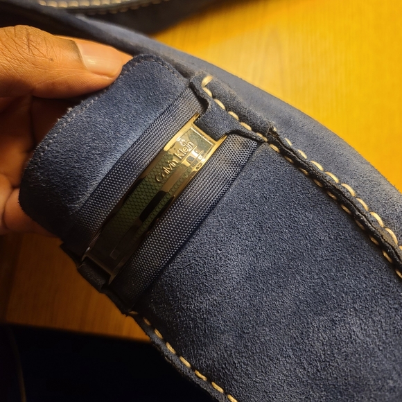 Calvin Klein Suede Driver Loafers | Blue | Size 11 - Picture 5 of 8
